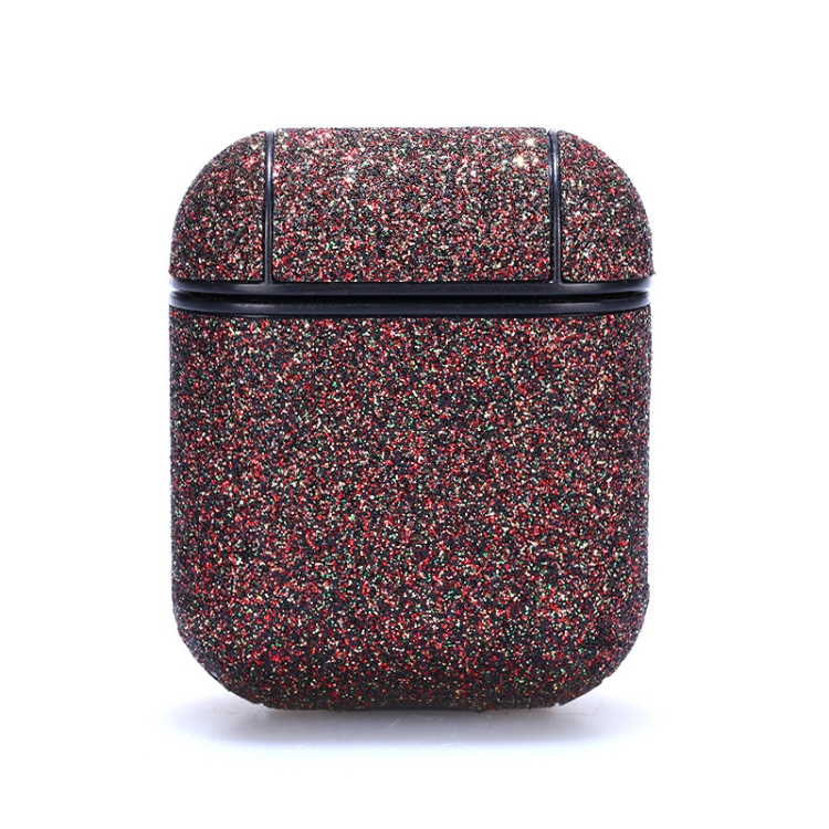 

Wireless Earphones Gold Sand Texture Shockproof Silicone Protective Case for Apple AirPods 1 / 2(Brown)