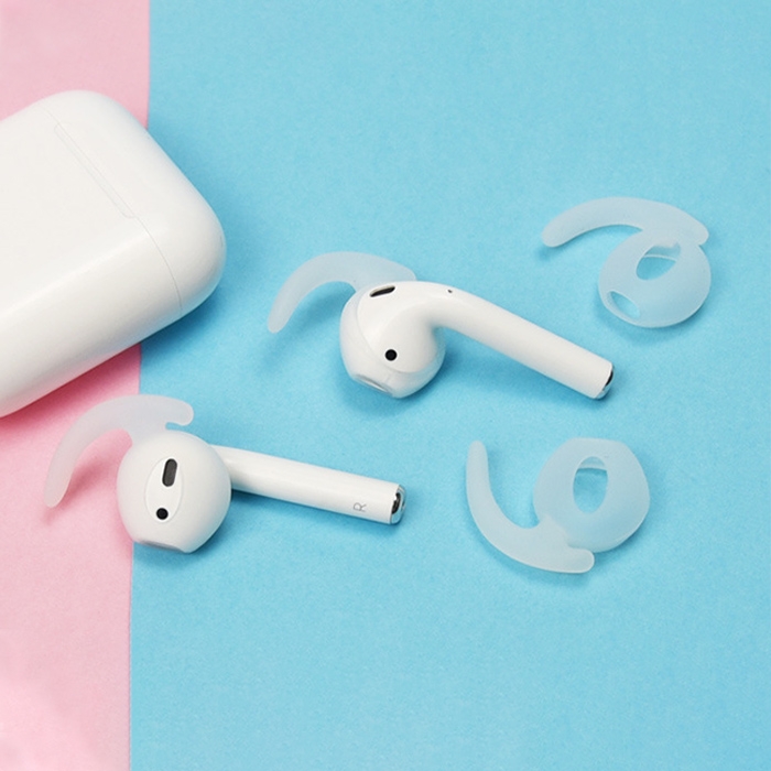 

Wireless Bluetooth Earphone Silicone Ear Caps Earpads for Apple AirPods 1 / 2 (Transparent)