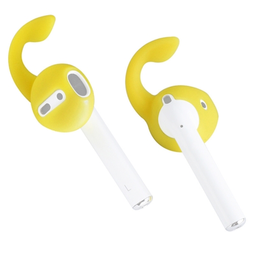 

Wireless Bluetooth Earphone Silicone Ear Caps Earpads for Apple AirPods 1 / 2 (Yellow)