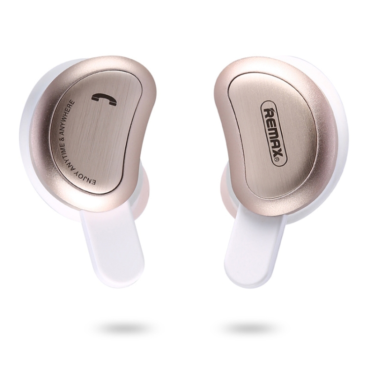 

REMAX TWS-1 Half Moon Shaped Bluetooth 4.2 Wireless Bluetooth Earphone with Charging Box (Gold)