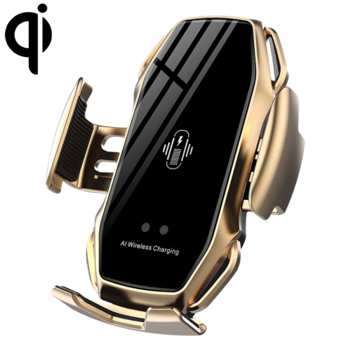 

A5 10W Car Infrared Wireless Mobile Auto-sensing Phone Charger Holder, Interface：USB-C / Type-C(Gold)