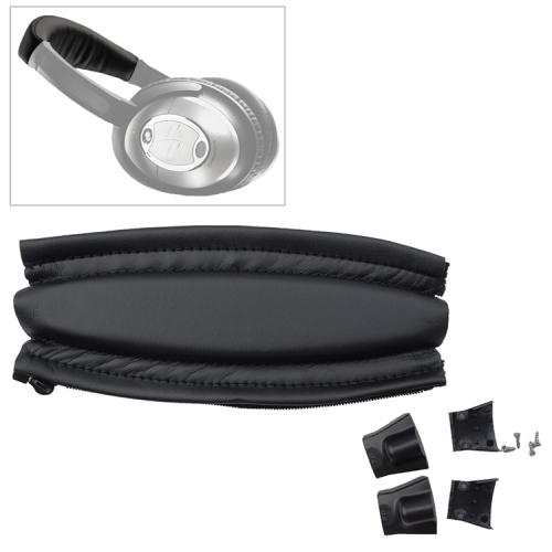 

For Bose QC2 / QC15 Headphone Head Beam Headgear Leather Cover with Plastic Parts + Screws