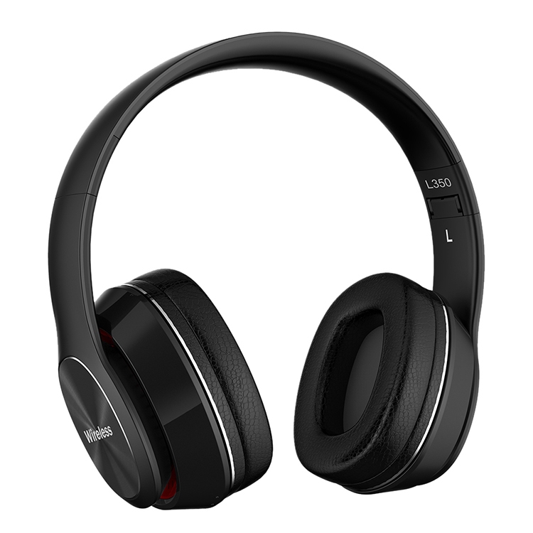 

L350 Foldable Wireless Sports Stereo Bluetooth Headset, Supports IOS Power Display & HD Calling & FM & TF Card & 3.5mm AUX (Black)