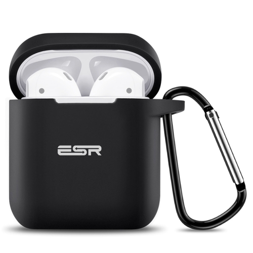 

ESR Bounce Series Shockproof TPU Carrying Protective Case with Keychain for Apple AirPods 1 / 2(Black)