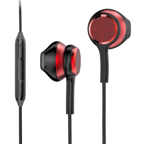 

KIVEE KT-MT18 1.2m Wired In Ear 3.5mm Interface HiFi Stereo Earphones with Mic(Black Red)