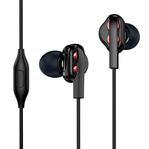 

KIVEE KT-MT19 1.2m Wired In Ear 3.5mm Interface HiFi Stereo Earphones with Mic(Black)