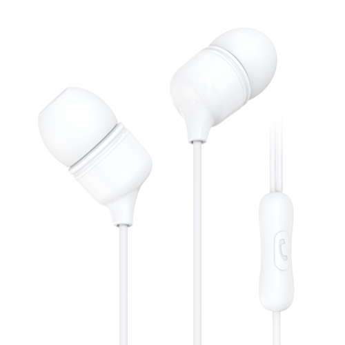

KIVEE KV-MT22 1.2m Wired In Ear 3.5mm Interface Stereo Earphones with Mic (White)