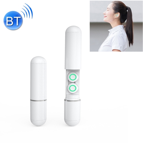 

CYKE S10 TWS IPX6 Waterproof Bluetooth 5.0 Wireless Touch Bluetooth Earphone with Charging Box, Support Siri Function (White)