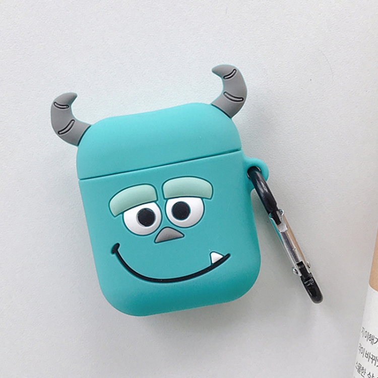 

Cartoon Cattle Shape Wireless Bluetooth Earphone Protective Case for Apple AirPods 1 / 2, with Metal Buckle