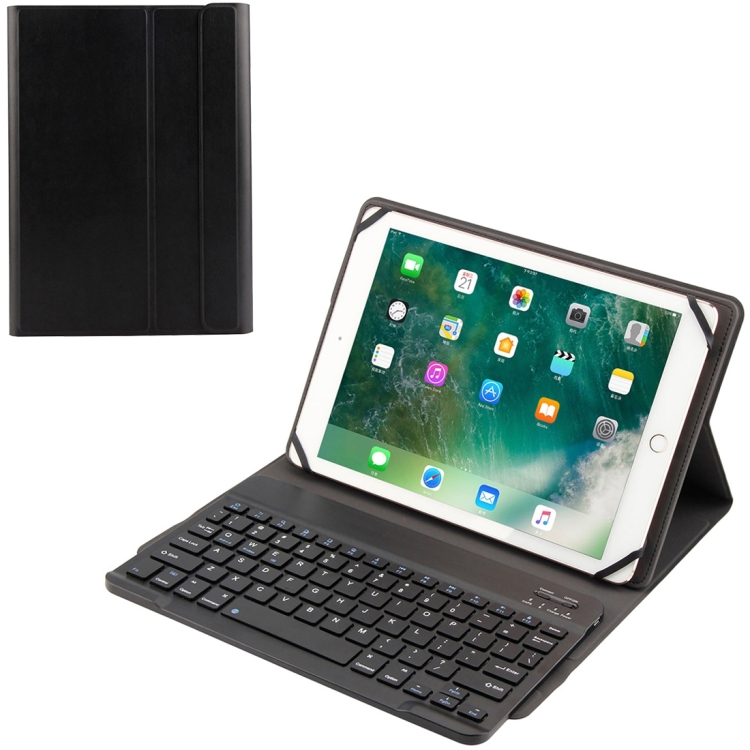 

TY-1031 Universal Bluetooth 3.0 ABS Brushed Texture Keyboard + Leather Case for iOS, Windows, Android Tablet PC Between 9-10.5 inch(Black)