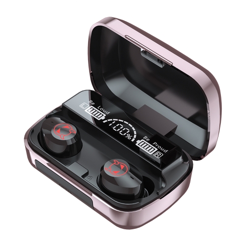 

M23 Little Devil Pattern Intelligent Noise Reduction Touch Bluetooth Earphone with Three-screen Battery Display & Mirror Charging Box, Support HD Call & Siri (Pink)