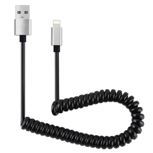

30cm to 100cm High Speed 8 Pin to USB 2.0 Flexible Elastic Spring Coiled Cable USB Data Sync Charging Cable, For iPhone XR / iPhone XS MAX / iPhone X & XS / iPhone 8 & 8 Plus / iPhone 7 & 7 Plus / iPhone 6 & 6s & 6 Plus & 6s Plus / iPad(Silver)