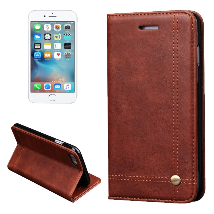 

For iPhone 6 & 6s Retro Crazy Horse Texture Magnetic Adsorption Horizontal Flip Leather Case with Card Slot & Holder & Wallet(Coffee)