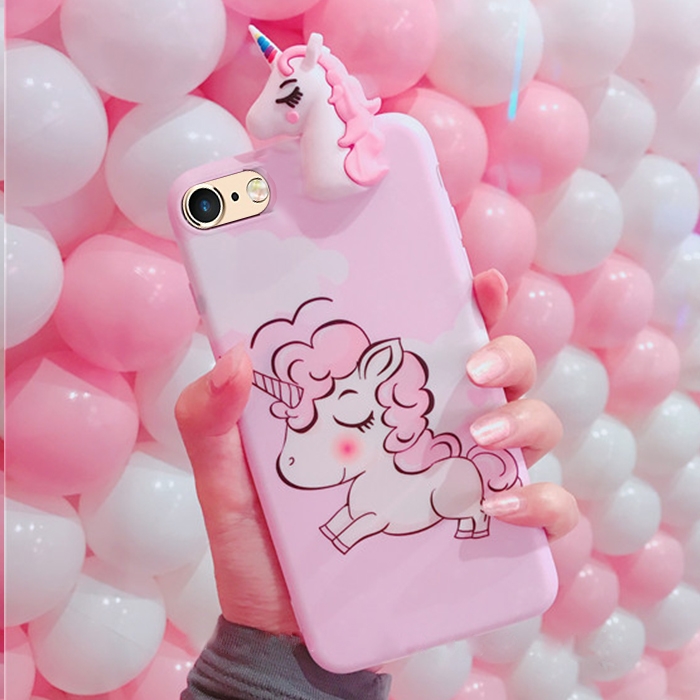 

For iPhone 6 & 6s 3D Papa Unicorn Full Coverage IMD Process Protective Back Cover Case(Pink)