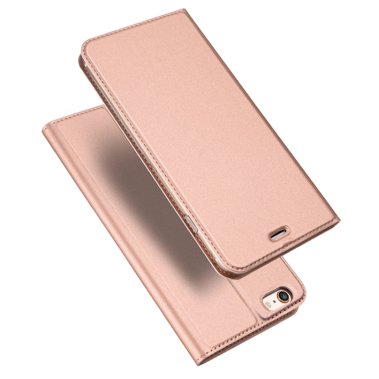 

DUX DUCIS Skin Pro Series Horizontal Flip PU + TPU Leather Case for iPhone 6 & 6s, with Holder & Card Slots (Rose Gold)