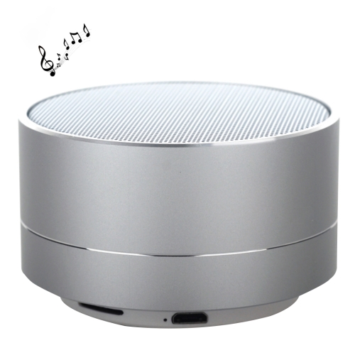 

A10 Mini Portable Bluetooth Stereo Speaker, with Built-in MIC & LED, Support Hands-free Calls & TF Card, Bluetooth Distance: 10m(Silver)