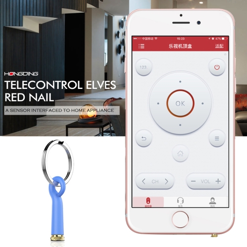 

Baseus Mini Telecontrol Elves Red Nail Earphone Port Dust Plug with Silicone Shell & Key Ring, For iPhone & iPad Above iOS 7, IR Remote Control TV / Air Conditioner / Projector / Power Amplifier / Fans / Bulb(Blue)