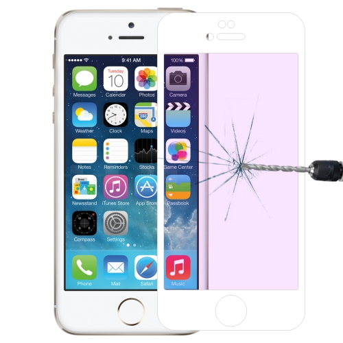 

Anti-scratch 9H 10D Full Screen Purple-ray Tempered Glass Film for iPhone 6 & 6S (White)