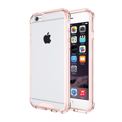 

For iPhone 6 & 6s Shockproof Acrylic + TPU Transparent Armor Protective Case(Magenta)