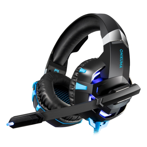 

ONIKUMA K2A Over Ear Bass Stereo Surround Gaming Headphone with Microphone & LED Lights(Black Blue)
