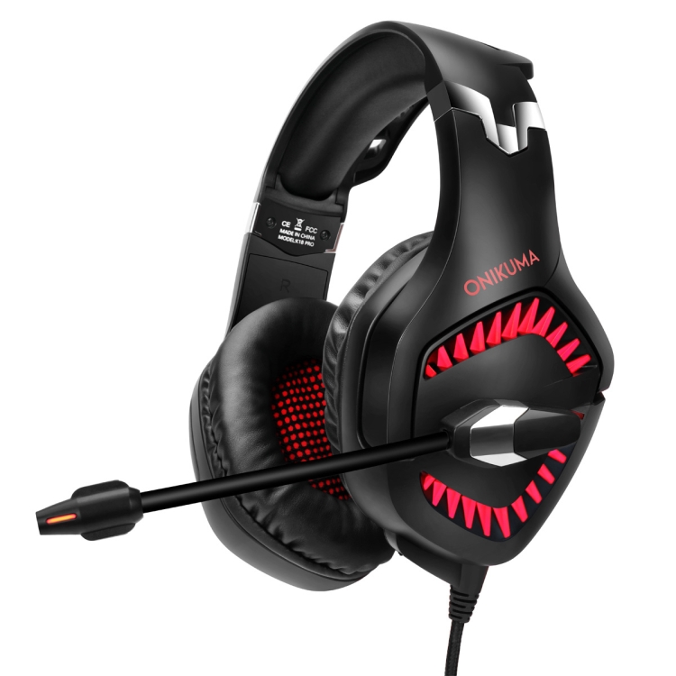 

ONIKUMA K1 PRO Stereo Surround Gaming Headphone with Microphone & LED Lights(Black Red)