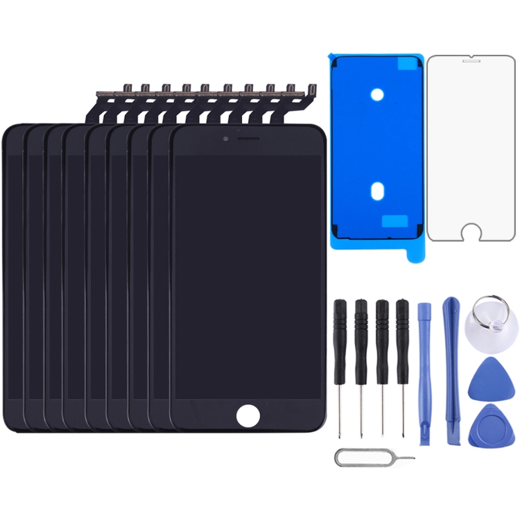 

10 PCS LCD Screen and Digitizer Full Assembly with Frame for iPhone 6s Plus(Black)