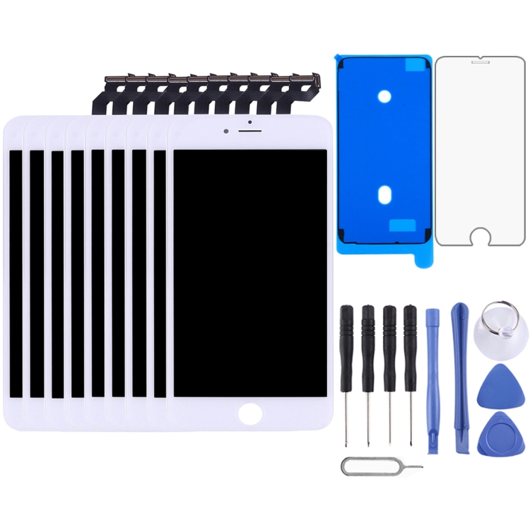 

10 PCS LCD Screen and Digitizer Full Assembly with Frame for iPhone 6s Plus(White)