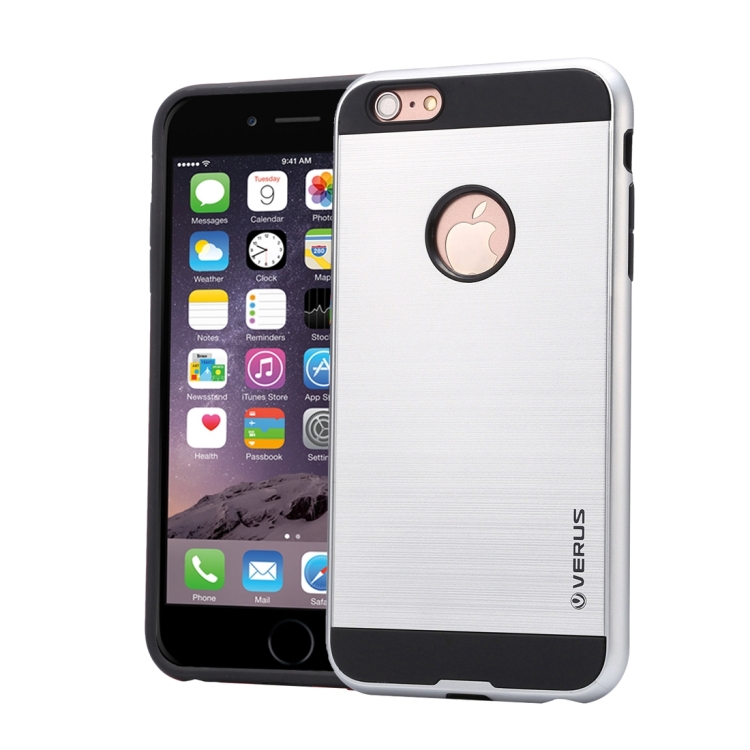 

For iPhone 6 Plus & 6s Plus Brushed Texture PC + TPU Protective Case(Silver)