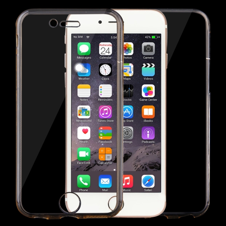 

For iPhone 6 Plus & 6s Plus 0.75mm Double-sided Ultra-thin Transparent TPU Protective Case (Gold)