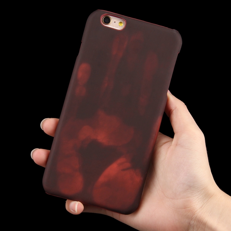 

For 5.5 Inch iPhone 6 Plus & 6s Plus Heat Sensitive Phone Case Silicone Protective Case Back Cover(Orange)