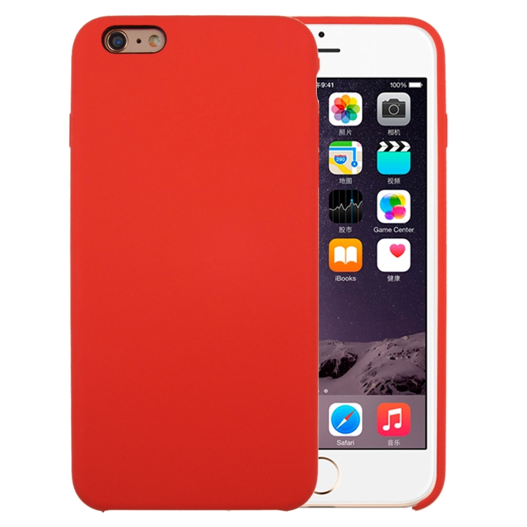 

For iPhone 6 Plus & 6s Plus Pure Color Liquid Silicone + PC Protective Back Cover Case(Orange)
