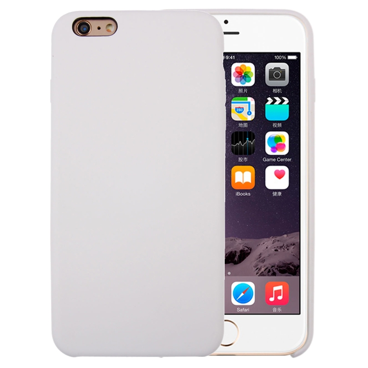 

For iPhone 6 Plus & 6s Plus Pure Color Liquid Silicone + PC Protective Back Cover Case(White)