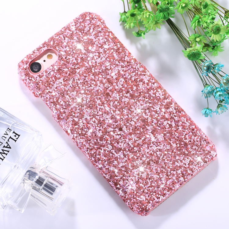 

For iPhone 6 Plus & 6s Plus Colorful Sequins Paste Protective Back Cover Case (Pink)