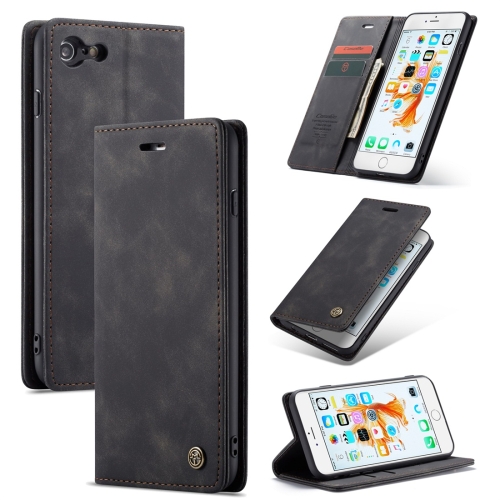 

CaseMe-013 Multifunctional Retro Frosted Horizontal Flip Leather Case for iPhone 6 Plus / 6s Plus, with Card Slot & Holder & Wallet(Black)