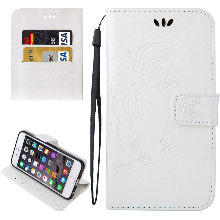 

For iPhone 6 Plus & 6s Plus Crazy Horse Texture Printing Horizontal Flip Leather Case with Holder & Card Slots & Wallet & Lanyard(White)