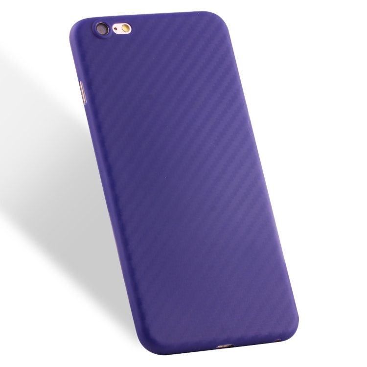 

For iPhone 6 Plus & 6s Plus Carbon Fibre Texture PP Protective Back Cover Case (Dark Blue)