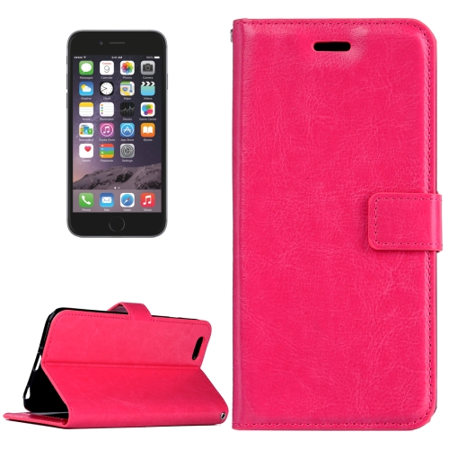 

For iPhone 6 Plus & 6s Plus Crazy Horse Texture Horizontal Flip Leather Case with Magnetic Buckle & Holder & Card Slots & Wallet & Photo Frame(Magenta)