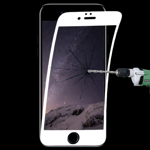 

0.1mm 9H Full Screen Flexible Fiber Tempered Glass Film for iPhone 6 Plus & 6s Plus(White)