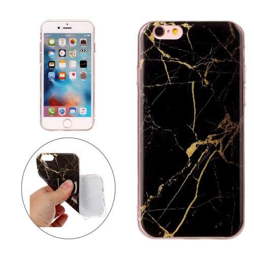

For iPhone 6s Plus & 6 Plus Black Marble Pattern Soft TPU Protective Case