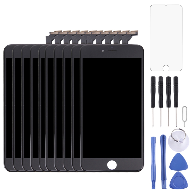 

10 PCS LCD Screen and Digitizer Full Assembly with Frame for iPhone 6 Plus(Black)