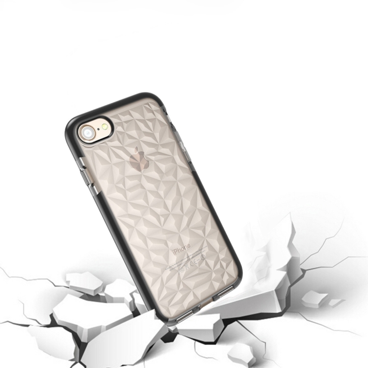 

For iPhone 6 Plus & 6s Plus Diamond Texture TPU Dropproof Protective Back Cover Case(Black)