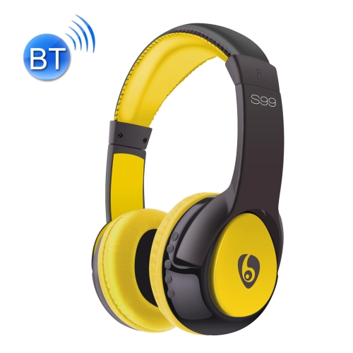 

OVLENG S99 Bluetooth Stereo Headset Headphones with Mic, Support FM & TF Card, For iPad, iPhone, Galaxy, Huawei, Xiaomi, LG, HTC and Other Smart Phones(Yellow)