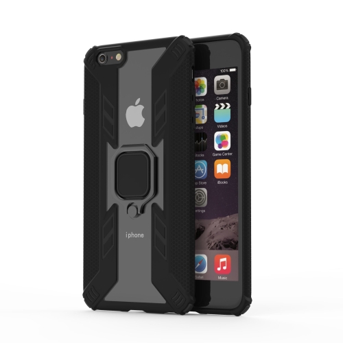 

Iron Warrior Shockproof TPU + PC Protective Case for iPhone 6 Plus, with 360 Degree Rotation Holder(Black)