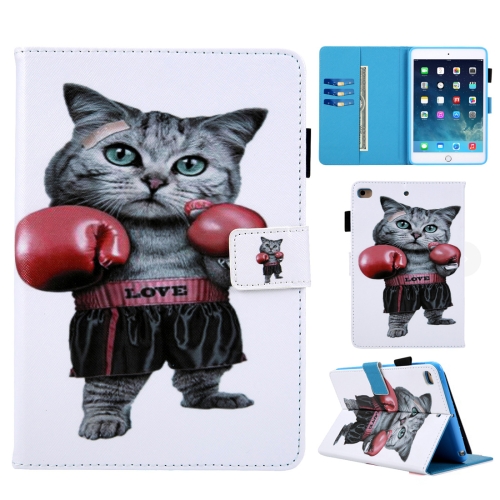 

Boxing Cat Pattern Horizontal Flip Case for iPad 9.7(2017) / 9.7(2018) / Pro 9.7(2016) / Air2 / Air , with Wallet & Holder & Pen Slots & Card Slot