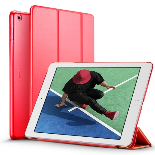 

ESR Yippee Color Series Three-folding Magnetic Leather Case for iPad 9.7 (2018) / (2017), with Sleep / Wake-up Function(Red)