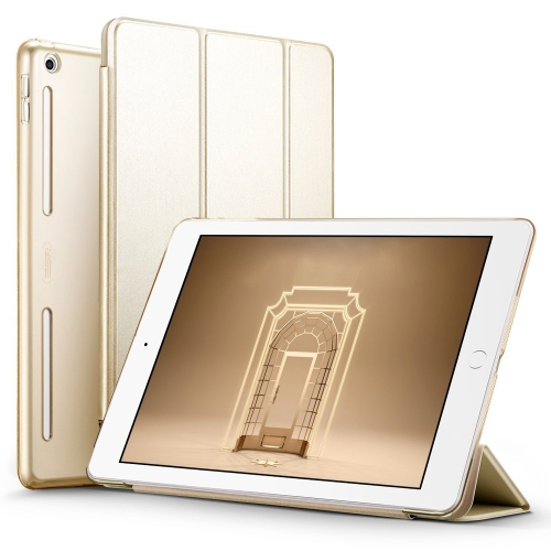 

ESR Yippee Color Plus Series Soft Edge Three-folding Magnetic Leather Case for iPad 9.7 (2018) / (2017), with Sleep / Wake-up Function(Champagne Gold)