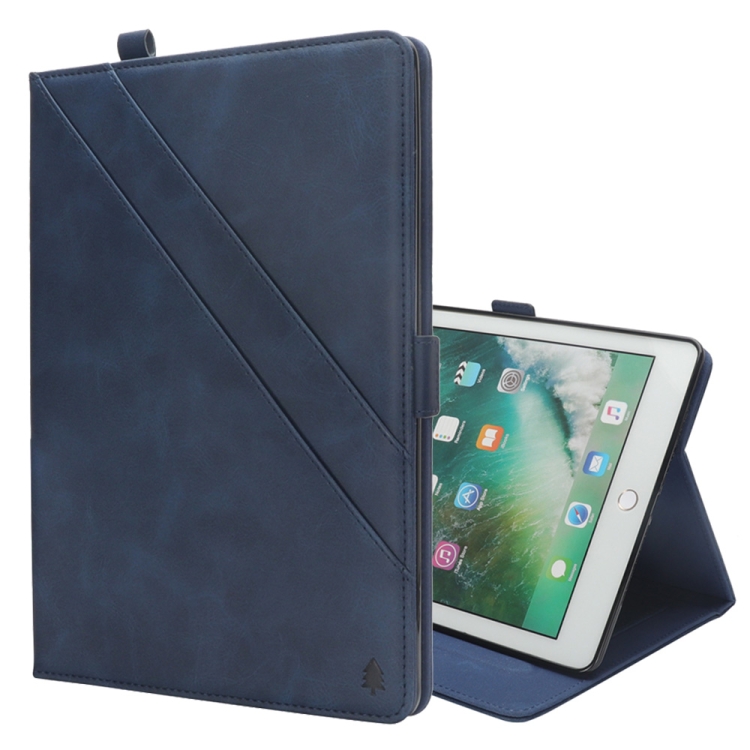

Horizontal Flip Double Holder Leather Case for iPad 9.7 (2018) / (2017) & Pro 9.7 & Air 2 & Air , with Card Slots & Photo Frame & Pen Slot(Blue)