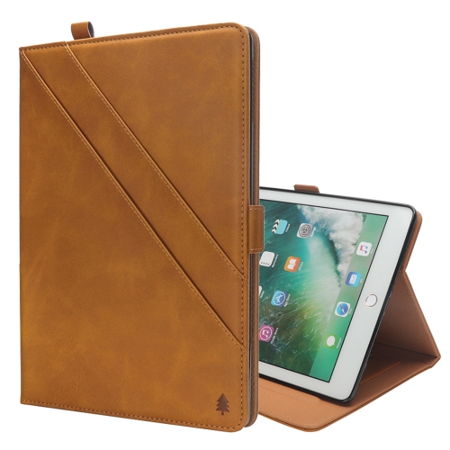 

Horizontal Flip Double Holder Leather Case for iPad 9.7 (2018) / (2017) & Pro 9.7 & Air 2 & Air , with Card Slots & Photo Frame & Pen Slot(Light Brown)