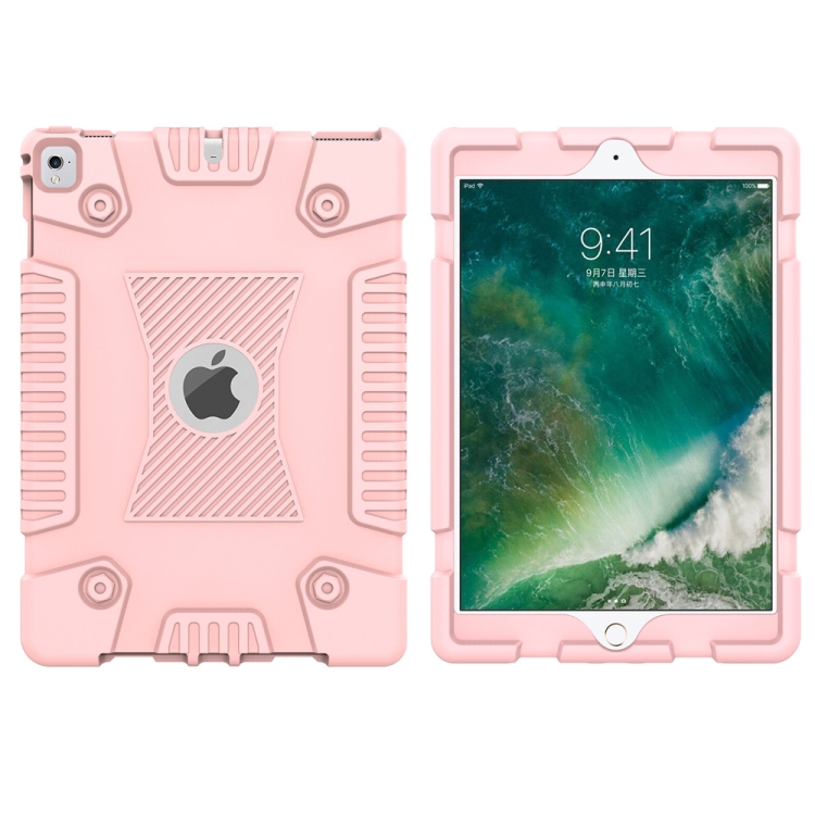 

Full Coverage Silicone Shockproof Case for iPad 9.7 (2018) & iPad Pro 9.7 & iPad 9.7 inch (2017) & iPad Air 2 & iPad Air (Rose Gold)