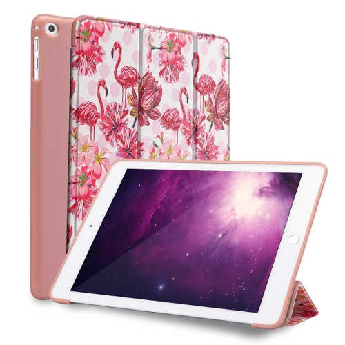 

Flamingo Pattern Horizontal Flip PU Leather Case for iPad 9.7 (2018) & (2017) / Air 2 / Air, with Three-folding Holder & Honeycomb TPU Cover